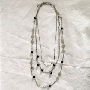 Black and silver necklace